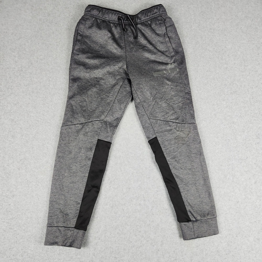 Russell Joggers Pants Women L 10-12 Gray Athletic Fleece Lined Drawstring Waist
